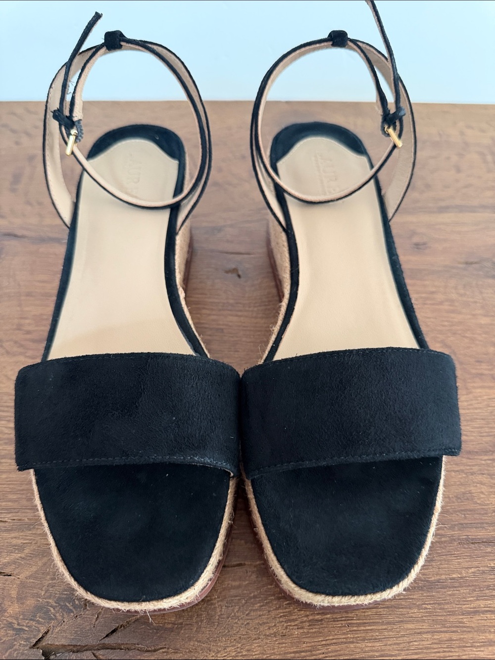 Lauren Ralph Lauren Black Leona Suede Espadrille size 8 (worn once)